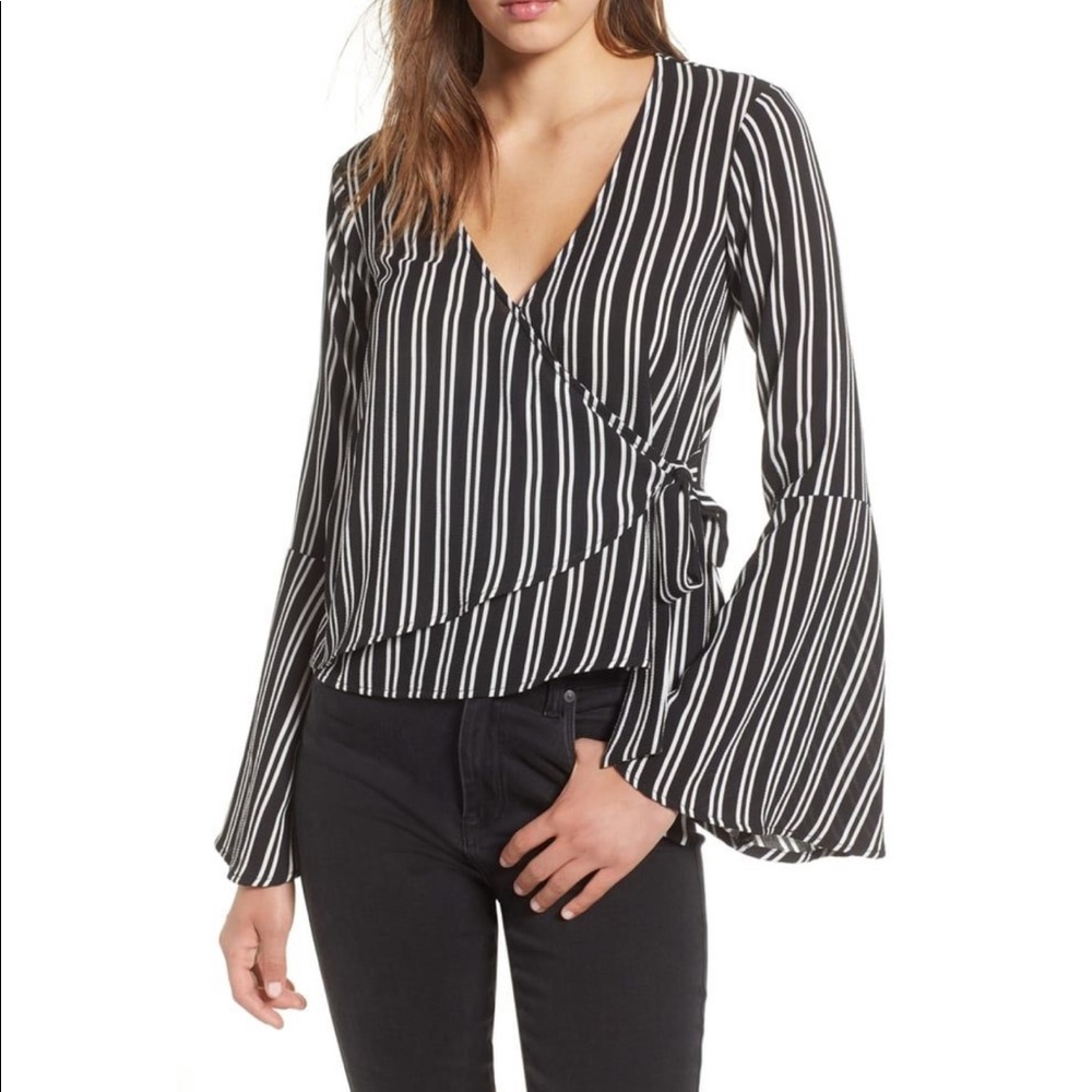 Bell Sleeve Wrap Top by CHLOE & KATIE